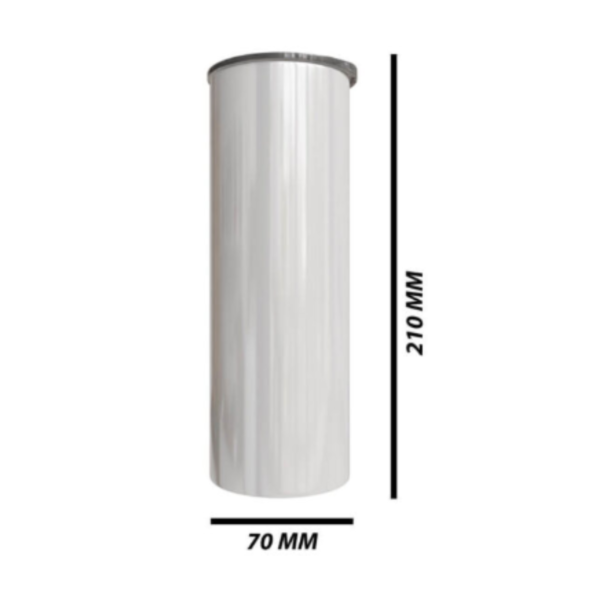 Double Wall Stainless Steel 20 oz Tumbler - White with Sizes