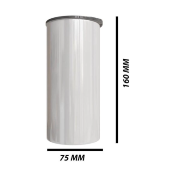 Customizable Double Wall 15 oz Stainless Steel Tumbler -Actual Size