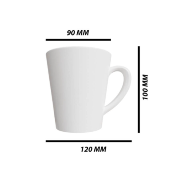 Personalized 11oz Ceramic Cone Shape Sublimation Mug -Sizes