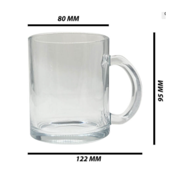 Custom 11oz Glass Transparent Sublimation Mug Sizes