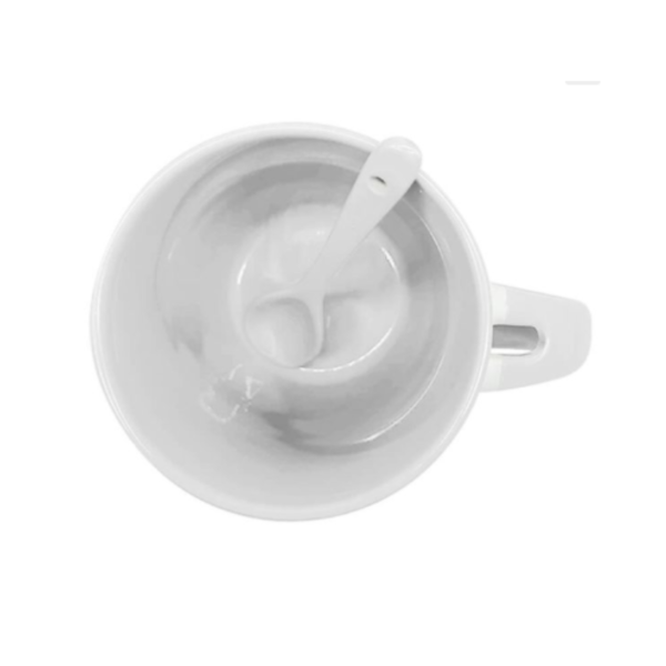 Personal Mug with Spoon Top View