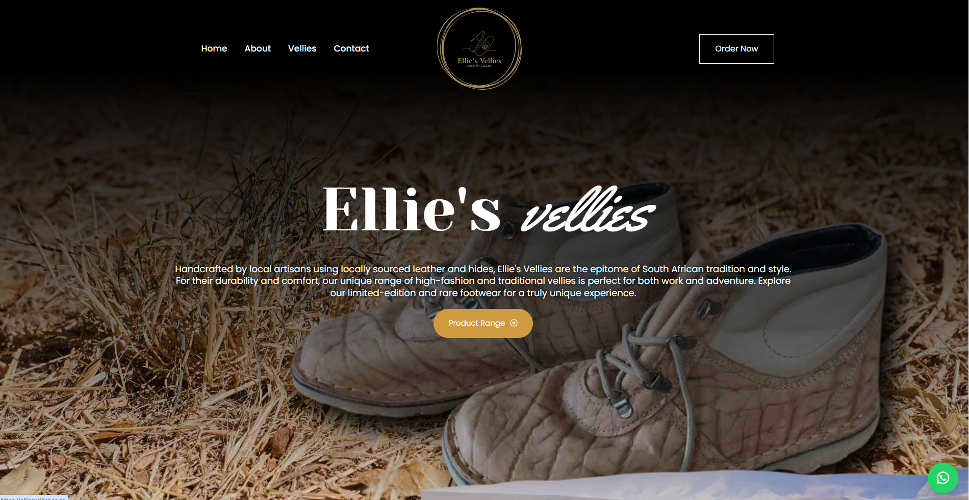 We designed Ellie's Vellies Website